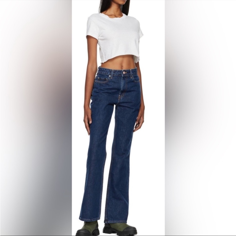 Ganni Betzy Slim Flare High Rise Full Length Jeans | Size 25